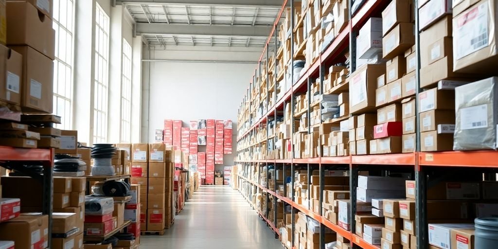 a well-organized modern warehouse