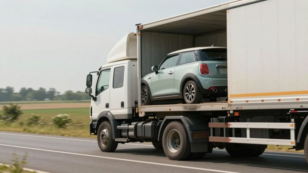 Mini Cooper car being shipped nationwide to Perth.